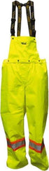 Viking - Size 3XL, High Visibility Lime, Rain, Cold Weather Bib Overall - No Pockets - Exact Industrial Supply
