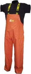 Viking - Size L, Orange, Rain, Wind Resistant Bib Overall - No Pockets - Exact Industrial Supply