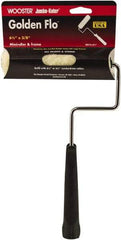 Wooster Brush - 11" Long, 3/8" Nap, Mini Knit - 6-1/2" Wide, Steel Frame, Includes Roller Cover & Frame - Exact Industrial Supply