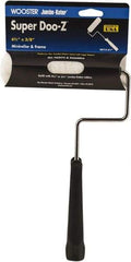 Wooster Brush - 11" Long, 3/8" Nap, Mini Woven - 6-1/2" Wide, Steel Frame, Includes Roller Cover & Frame - Exact Industrial Supply
