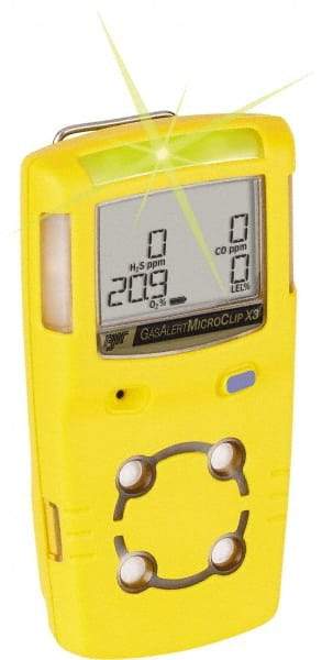 BW Technologies by Honeywell - Visual, Vibration & Audible Alarm, LCD Display, Multi-Gas Detector - Monitors Oxygen, Hydrogen Sulfide & Carbon Monoxide, -20 to 50°C Working Temp - Exact Industrial Supply
