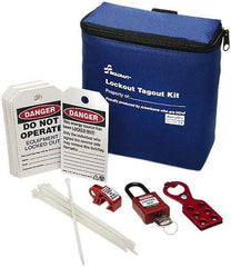 Ability One - 24 Piece Lockout Tagout Kit - Keyed Differently, Comes in Carrying Case - Exact Industrial Supply