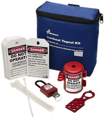 Ability One - 24 Piece Lockout Tagout Kit - Keyed Differently, Comes in Carrying Case - Exact Industrial Supply