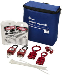 Ability One - 26 Piece Lockout Tagout Kit - Keyed Differently, Comes in Carrying Case - Exact Industrial Supply