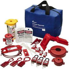 Ability One - 39 Piece Electrical & Valve Lockout Kit - Keyed Differently, Comes in Carrying Case - Exact Industrial Supply