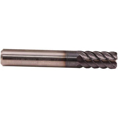 Emuge - 16mm Diam, 32mm LOC, 8 Flute Solid Carbide Roughing & Finishing End Mill - TiAlN Finish, 92mm OAL, 16mm Shank Diam, Cylindrical Shank, 50° Helix, Long Length - Exact Industrial Supply