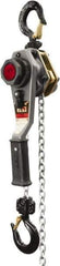 Jet - 2,000 Lb Lifting Capacity, 5' Lift Height, Lever with Overload Protection Hoist - Made from Chain - Exact Industrial Supply