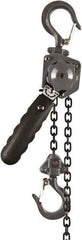 Jet - 1,000 Lb Lifting Capacity, 15' Lift Height, Puller Hoist - Made from Chain, 86 Lb Avg Pull to Lift Rated Load - Exact Industrial Supply