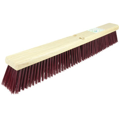 24″ Green Works Sweep, Coarse Maroon Fill with Rubberwood Block - Exact Industrial Supply