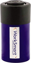 Value Collection - 25 Ton, 1.02" Stroke, 5.25 Cu In Oil Capacity, Portable Hydraulic Single Acting Cylinder - 5.15 Sq In Effective Area, 5.63" Lowered Ht., 6.65" Max Ht., 2.56" Cyl Bore Diam, 2.24" Plunger Rod Diam, 10,000 Max psi - Exact Industrial Supply