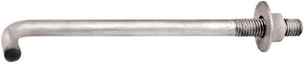 Value Collection - 1-8, 36" OAL Bent Anchor Bolt - Grade 2 Steel - Exact Industrial Supply