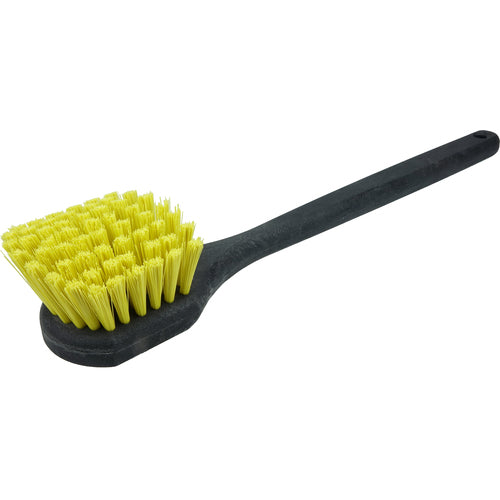 20″ - Utility Scrub Brush, Recycled PET Fill, Long Handle, Foam Block - Exact Industrial Supply