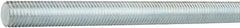Value Collection - M6x1 UNC (Coarse), 2m Long, Medium Carbon Steel General Purpose Threaded Rod - Zinc-Plated Finish, Right Hand Thread - Exact Industrial Supply