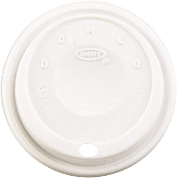 DART - Cappuccino Dome Sipper Lids, Fits 12-24 oz Cups, 1000/Carton - White - Exact Industrial Supply