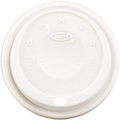 DART - Cappuccino Dome Sipper Lids, Fits 12-24 oz Cups, 1000/Carton - White - Exact Industrial Supply