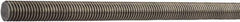 Value Collection - 1-1/2-12 UNF (Fine), 6' Long, Alloy Steel General Purpose Threaded Rod - Uncoated, Right Hand Thread - Exact Industrial Supply