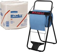 WypAll - L30 1/4 Fold General Purpose Wipes - Poly Pack, 13" x 12-1/2" Sheet Size, White - Exact Industrial Supply