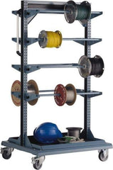 Rousseau Metal - 32" Wide x 59-1/8" High x 27" Deep, Mobile Equipment Stand - 1,200 Lb Capacity - Exact Industrial Supply