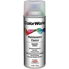 Krylon - Clear, 11 oz Net Fill, Flat, Enamel Spray Paint - 15 to 18 Sq Ft per Can, 16 oz Container - Exact Industrial Supply
