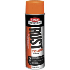 Krylon - Orange, 15 oz Net Fill, Fluorescent, Acrylic Enamel Spray Paint - 15 to 20 Sq Ft per Can, 20 oz Container - Exact Industrial Supply