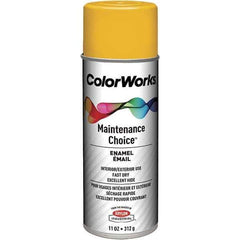 Krylon - Sunshine Yellow, 11 oz Net Fill, Gloss, Enamel Spray Paint - 15 to 18 Sq Ft per Can, 16 oz Container - Exact Industrial Supply