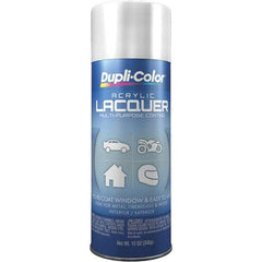 Dupli-Color - White, Gloss, Lacquer Spray Paint - 12 to 14 Sq Ft per Can, 12 oz Container - Exact Industrial Supply