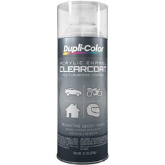 Dupli-Color - Crystal Clear, Flat, Acrylic Enamel Spray Paint - 12 to 14 Sq Ft per Can, 12 oz Container - Exact Industrial Supply