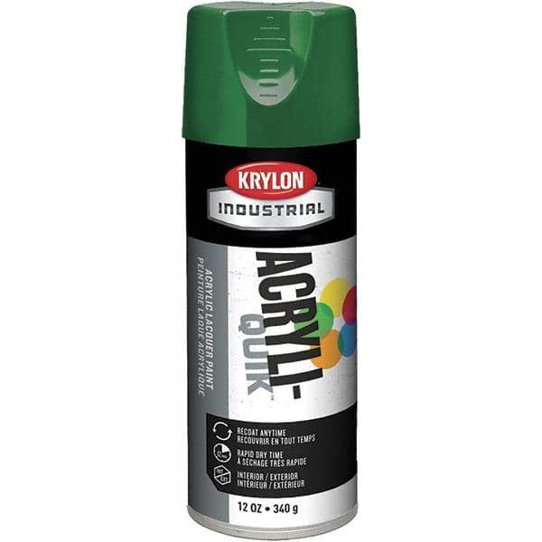 Krylon - Emerald Green, 12 oz Net Fill, Gloss, Aerosol Spray Paint - 15 to 20 Sq Ft per Can, 16 oz Container - Exact Industrial Supply