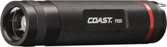 Coast Cutlery - White LED Bulb, 275 Lumens, Industrial/Tactical Flashlight - Black Aluminum Body, 3 AAA Batteries Included - Exact Industrial Supply