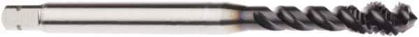 Seco - M7x1.00 Metric 3 Flute 6HX Modified Bottoming Spiral Flute Tap - Powdered Metal, AlTiN Finish, 80mm OAL, Right Hand Flute, Right Hand Thread, H6 - Exact Industrial Supply