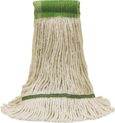 O-Cedar - 5" Green Head Band, Medium Blended Fiber Loop End Mop Head - 4 Ply - Exact Industrial Supply