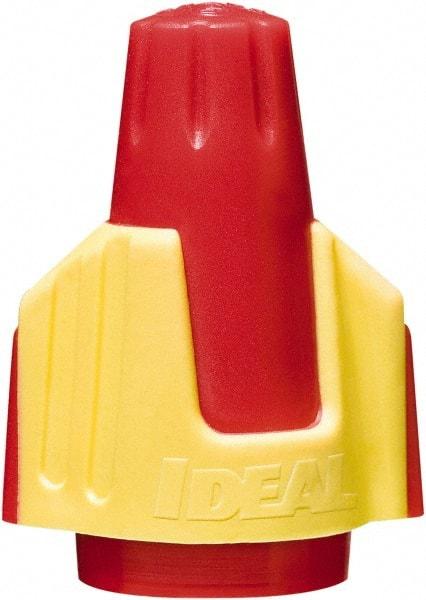 Ideal - 2, 18 to 4, 10 AWG, 600 Volt, Flame Retardant, Wing Twist on Wire Connector - Red & Yellow, 221°F - Exact Industrial Supply