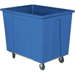 Wesco Industrial Products - 350 Lb Load Capacity, 4 Bushels, Plastic Box Truck - 21" Wide x 32" Long x 21-1/2" High, Blue - Exact Industrial Supply