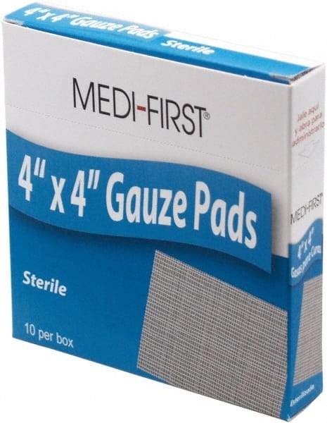 Medique - 4" Long x 4" Wide, General Purpose Pad - White, Gauze Bandage - Exact Industrial Supply