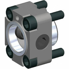 Kennametal - Neutral Cut, KM20 Modular Connection, Adapter/Mount Lathe Modular Clamping Unit - 18mm Square Shank Diam, 0.945" OAL, Series NCM-SF Flange Mount - Exact Industrial Supply