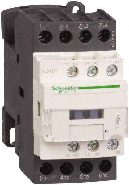 Schneider Electric - 4 Pole, 24 Coil VDC, 40 Amp at 440 VAC, Nonreversible IEC Contactor - Bureau Veritas, CCC, CSA, CSA C22.2 No. 14, DNV, EN/IEC 60947-4-1, EN/IEC 60947-5-1, GL, GOST, LROS, RINA, RoHS Compliant, UL 508, UL Listed - Exact Industrial Supply