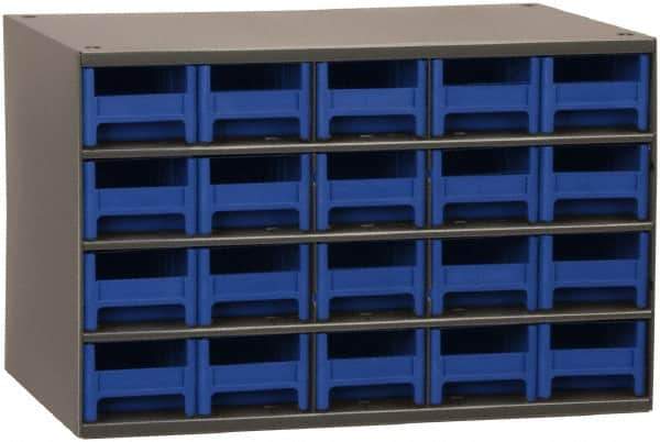 Akro-Mils - 20 Drawer, Small Parts Cabinet - 11" Deep x 17" Wide x 11" High - Exact Industrial Supply