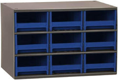 Akro-Mils - 9 Drawer, Small Parts Cabinet - 11" Deep x 17" Wide x 11" High - Exact Industrial Supply