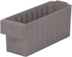 Akro-Mils - 15 Lb. Load Capacity, 11-5/8" Deep, Gray Polymer Drawer Bin - 4-5/8" High x 3-3/4" Wide x 11-5/8" Long - Exact Industrial Supply