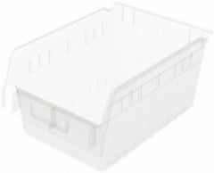 Akro-Mils - 11-5/8" Deep, Clear Polymer Hopper Shelf Bin - 6" High x 8-3/8" Wide x 11-5/8" Long - Exact Industrial Supply