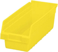 Akro-Mils - 17-7/8" Deep, Yellow Polymer Hopper Shelf Bin - 6" High x 6-5/8" Wide x 17-7/8" Long - Exact Industrial Supply