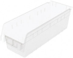Akro-Mils - 17-7/8" Deep, Clear Polymer Hopper Shelf Bin - 6" High x 6-5/8" Wide x 17-7/8" Long - Exact Industrial Supply