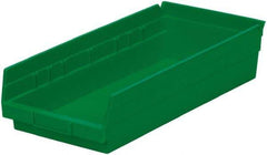 Akro-Mils - 214 Lb. Load Capacity, 17-7/8" Deep, Green Hopper Shelf Bin - 4" High x 8-3/8" Wide x 17-7/8" Long - Exact Industrial Supply