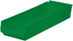 Akro-Mils - 346 Lb. Load Capacity, 23-5/8" Deep, Green Hopper Shelf Bin - 4" High x 8-3/8" Wide x 23-5/8" Long - Exact Industrial Supply