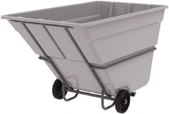 Akro-Mils - 2,000 Lb Load Capacity, 2 Cu Yd, Plastic Tilt Truck - 48" Wide x 85" Long x 51" High, Gray - Exact Industrial Supply