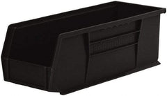 Akro-Mils - 50 Lb. Load Capacity, 14-3/4" Deep, Black Polymer Hopper Stacking Bin - 5" High x 5-1/2" Wide x 14-3/4" Long - Exact Industrial Supply