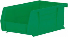 Akro-Mils - 10 Lb. Load Capacity, 7-3/8" Deep, Green Polymer Hopper Stacking Bin - 3" High x 4-1/8" Wide x 7-3/8" Long - Exact Industrial Supply