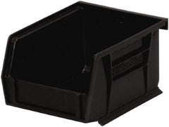 Akro-Mils - 10 Lb. Load Capacity, 5-3/8" Deep, Black Polymer Hopper Stacking Bin - 3" High x 4-1/8" Wide x 5-3/8" Long - Exact Industrial Supply
