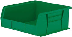 Akro-Mils - 50 Lb. Load Capacity, 10-7/8" Deep, Green Polymer Hopper Stacking Bin - 5" High x 11" Wide x 10-7/8" Long - Exact Industrial Supply