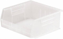 Akro-Mils - 50 Lb. Load Capacity, 10-7/8" Deep, Clear Polymer Hopper Stacking Bin - 5" High x 11" Wide x 10-7/8" Long - Exact Industrial Supply